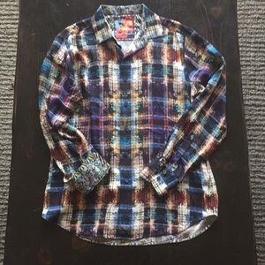 Robert Graham Silk Plaid Button Down